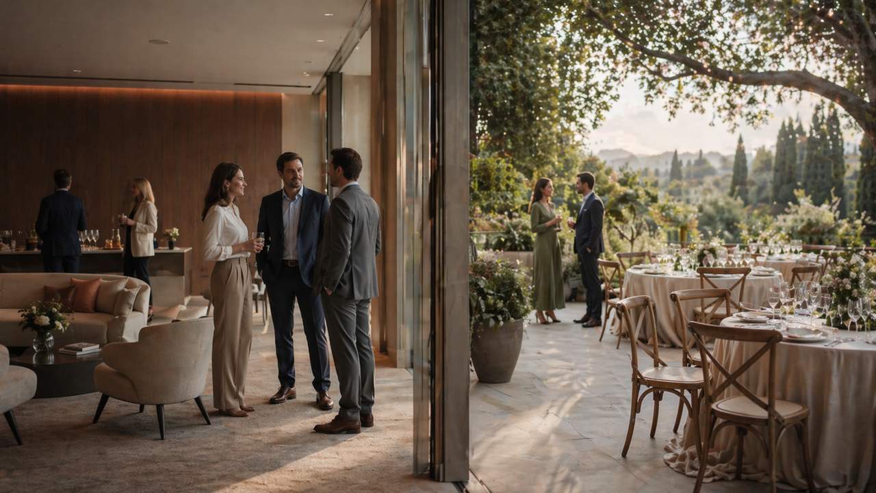 Espaços com exterior para cocktail de marca: como escolher sem arriscar